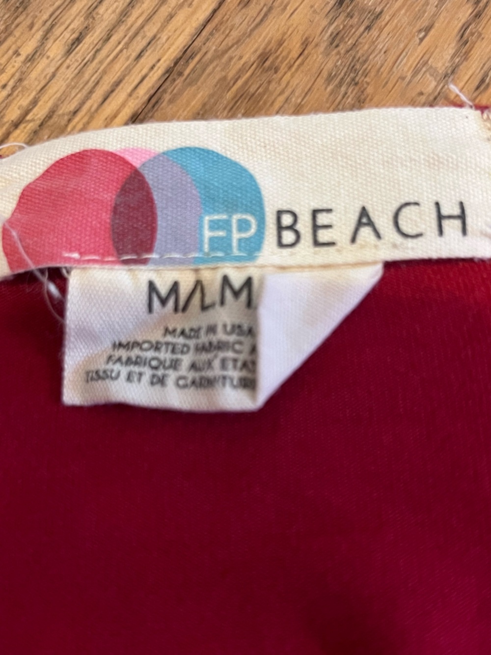 Free People Red* Big Dipper Tee Oversized Slouchy Long Sleeve Tunic Mini Slits - Picture 2 of 7